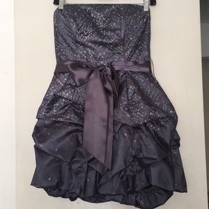 Jessica McClintock Purple Strapless Dress